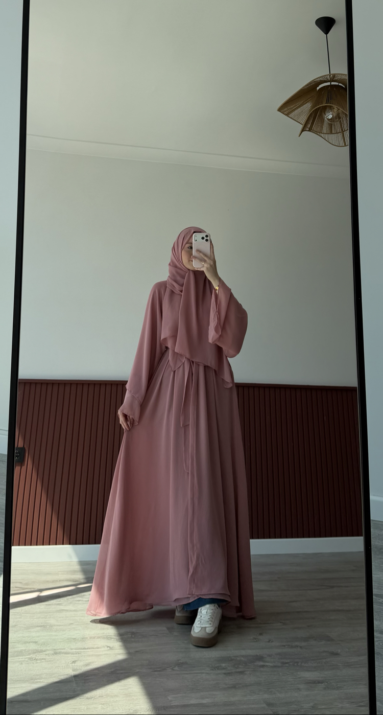 premium abaya pembe