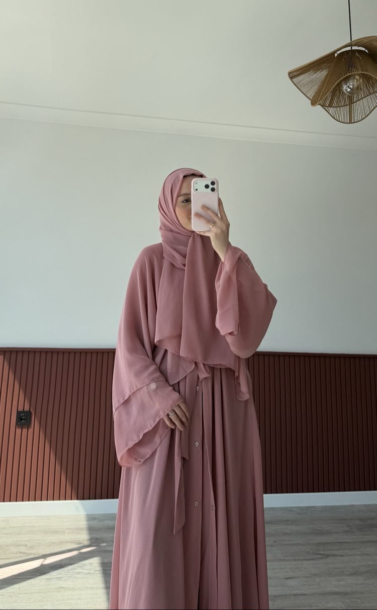 premium abaya pembe