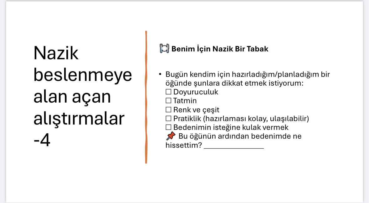 NAZİK BESLENME REHBERİ: Doya doya ve bilinçli yemek