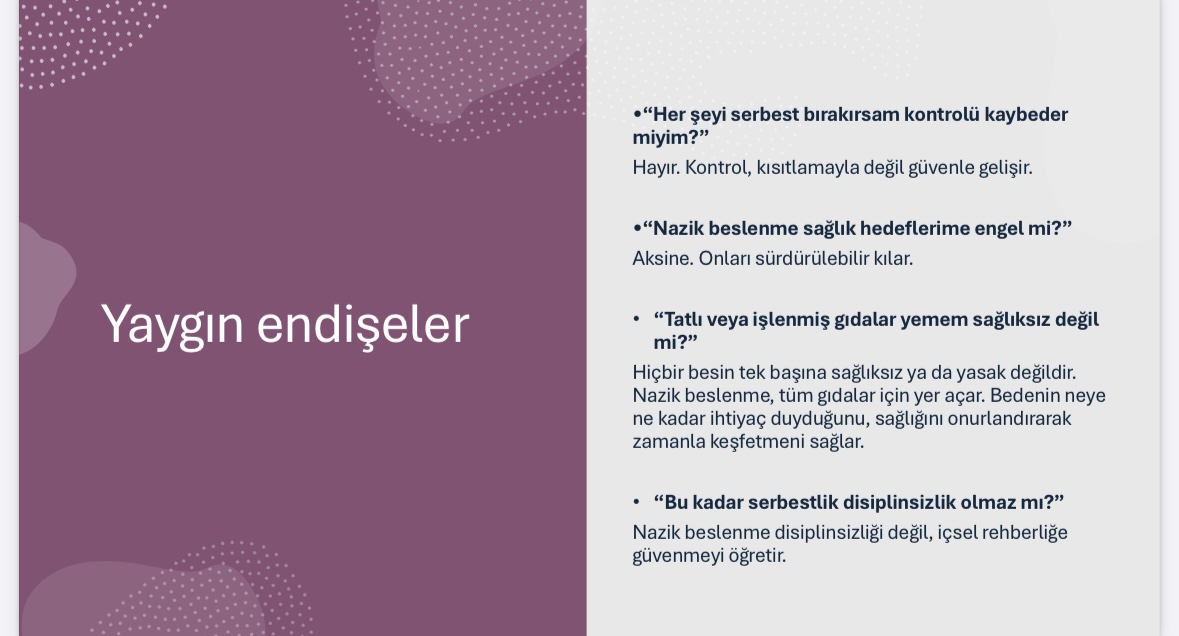 NAZİK BESLENME REHBERİ: Doya doya ve bilinçli yemek