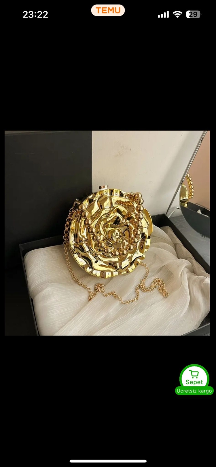 Golden Bloom - Özel Tasarım Çanta