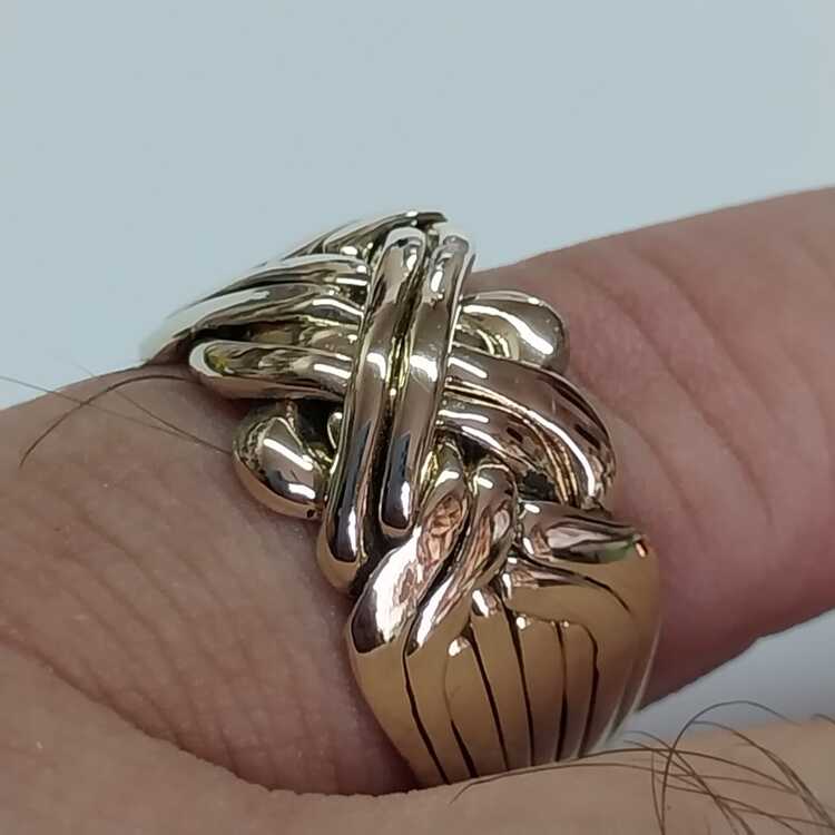 8 band and 4 band puzzle ring silver 925k