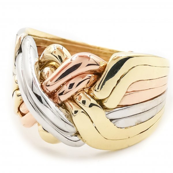 8 band and 4 band puzzle ring silver 925k