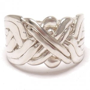 8 band and 4 band puzzle ring silver 925k