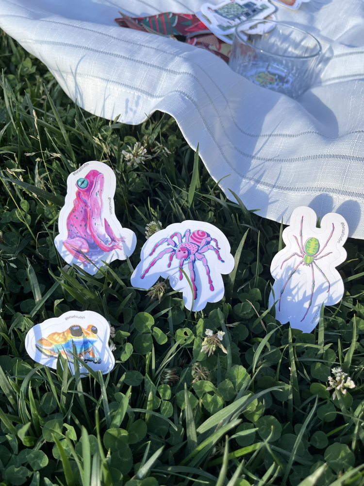 Küçük Boy Tekli Sticker - Pastel Kurbağa