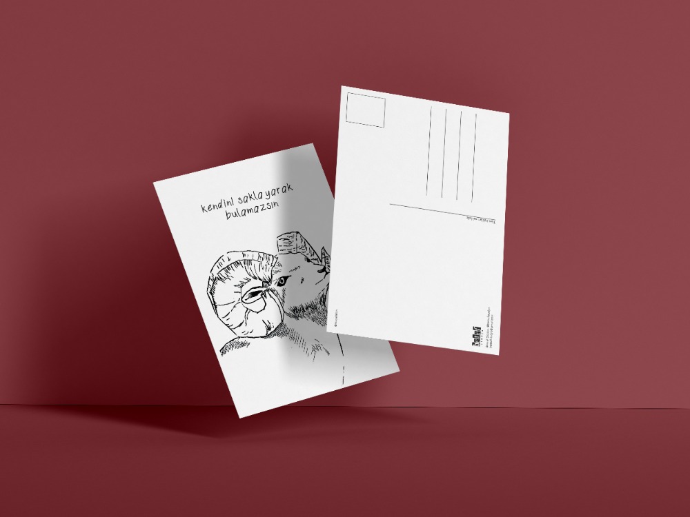 2'li Kartpostal Seti "Koç" – "Mürekkep" Serisi