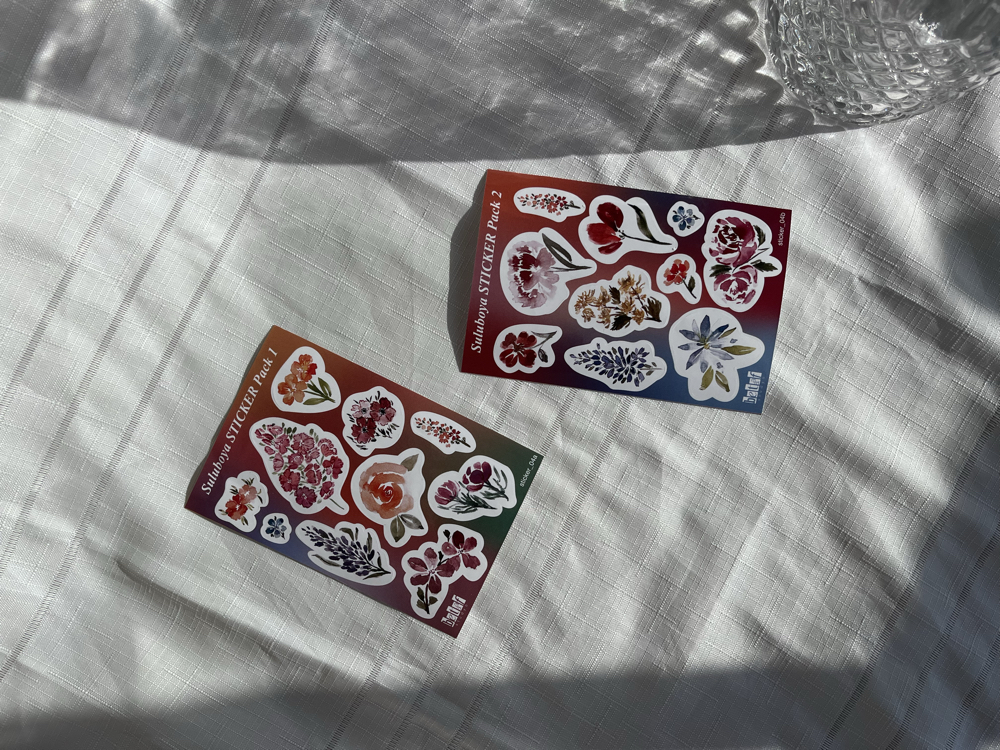 Watercolor Floral Sticker Pack 1 - 10’lu Sticker Seti