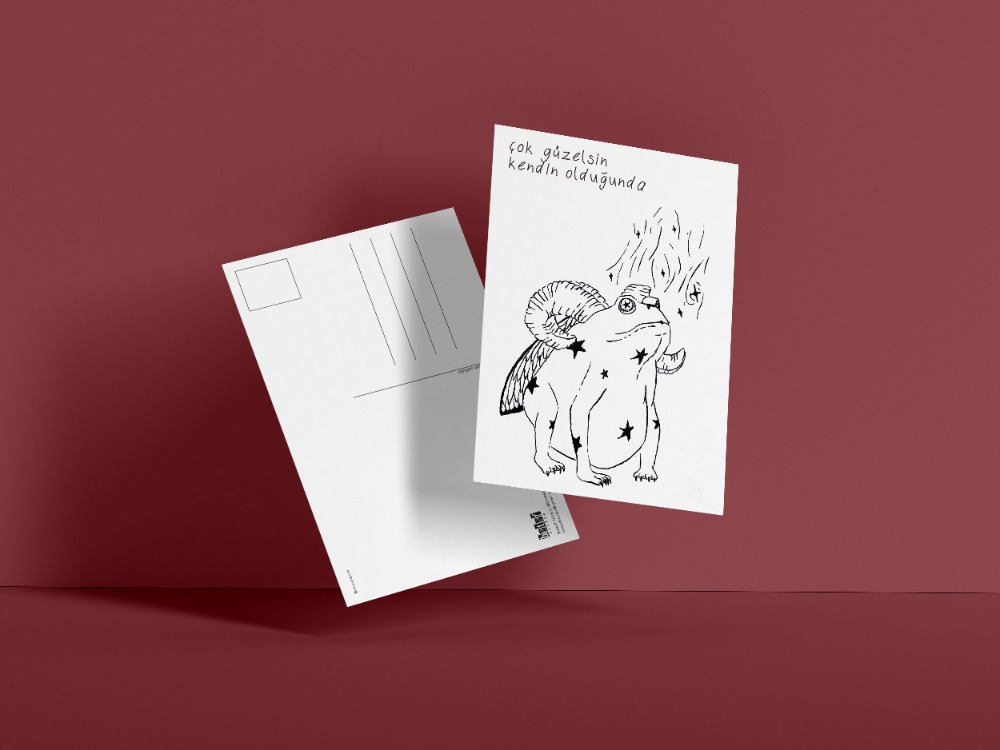 Kartpostal "Özel Kurbağa" – "Mürekkep" Serisi