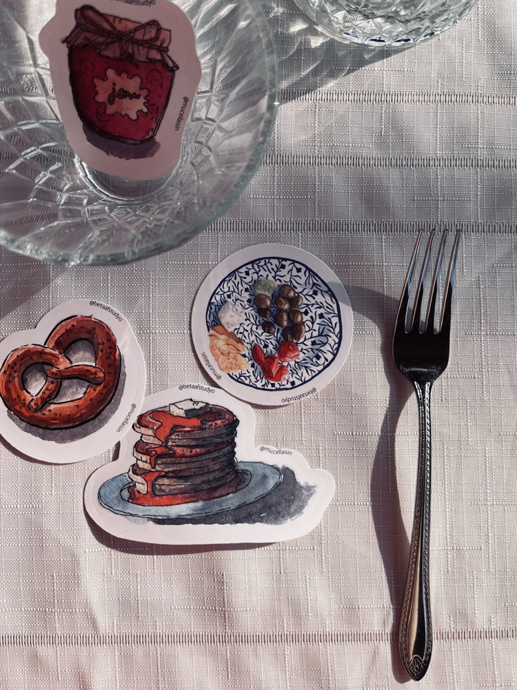 Orta Boy Tekli Sticker - Türk Kahvaltısı