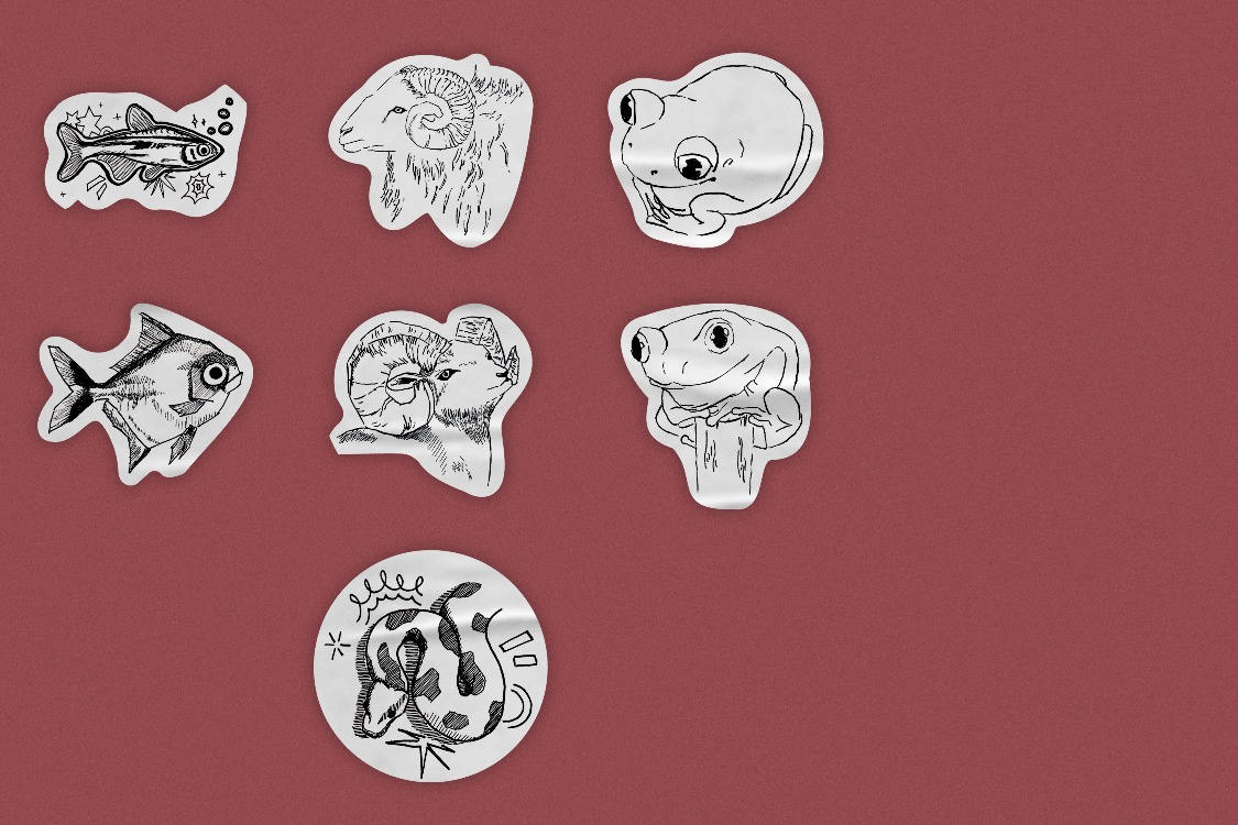 Sticker 7'li Set – Mürekkep ve Düşler