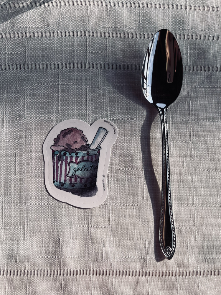 Orta Boy Tekli Sticker - Dondurma