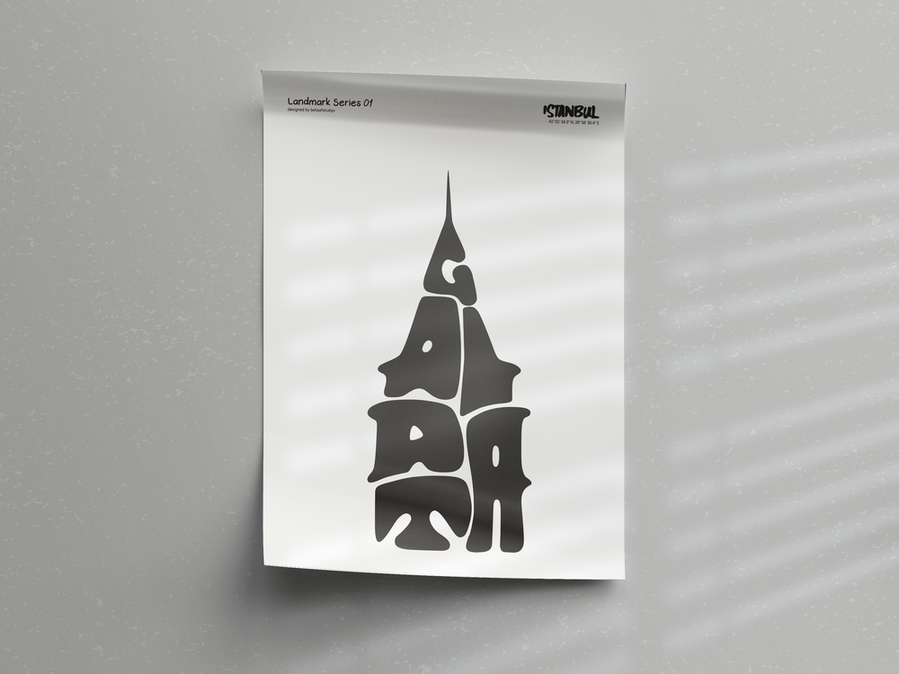 Galata Kulesi Poster – İstanbul Duvar Dekoru, Mimari İllüstrasyon, Şehir Posteri