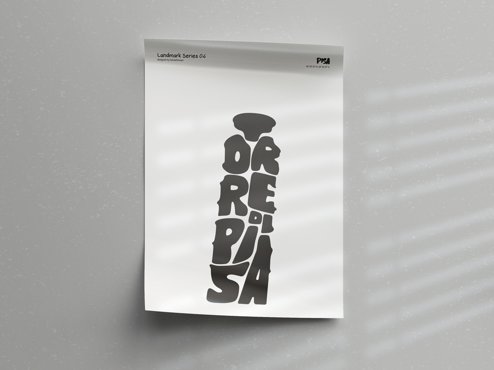 Pisa Kulesi Poster – Pisa, İtalya Duvar Dekoru, Mimari İllüstrasyon, Şehir Posteri