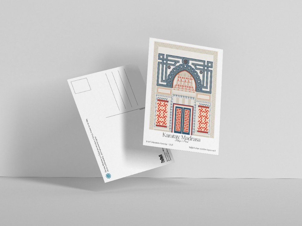 Karatay Medrese Taçkapı Kartpostal -  "Motif" Serisi - Konya Temalı Mimari Kartpostal