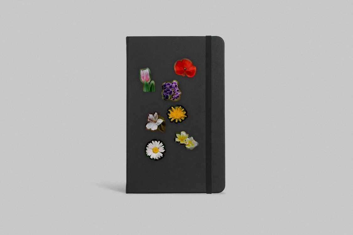 Çiçekler Sticker Pack | Dekoratif Çiçek Sticker Seti (15x10 cm)