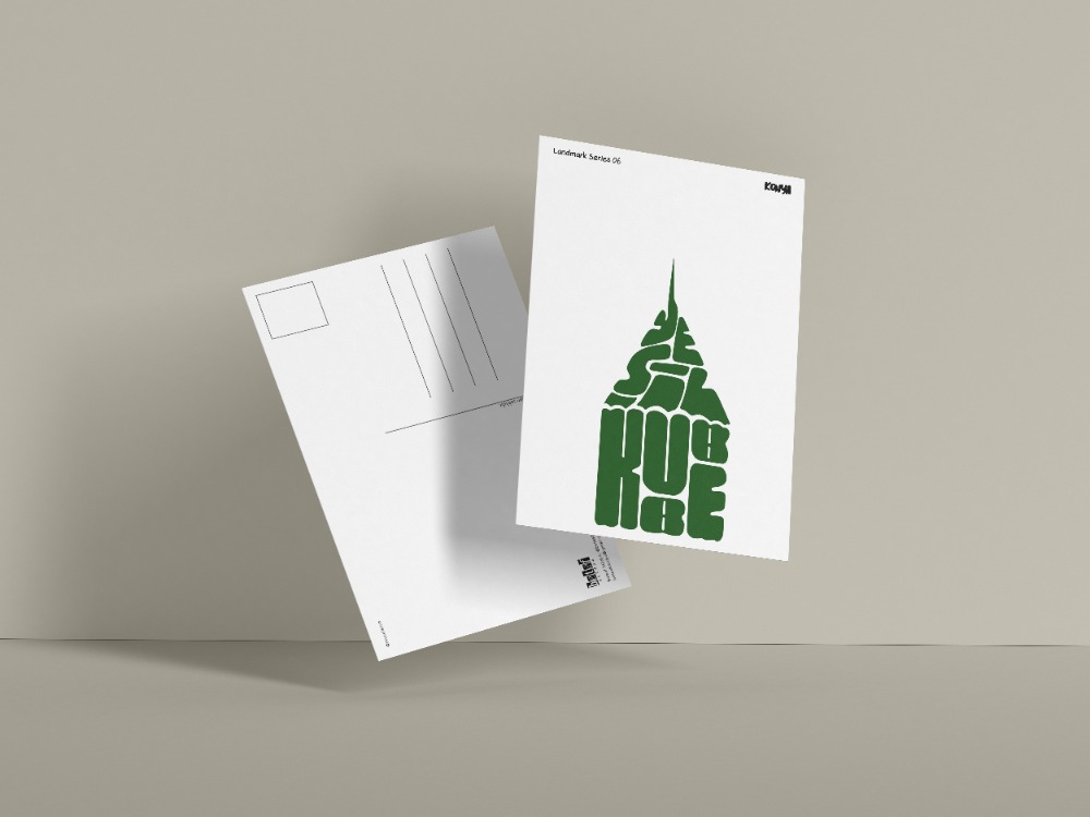 Yeşil Kubbe Kartpostal – Konya Turistik Kartpostal, Mimari İllüstrasyon, Şehir Kartpostalı