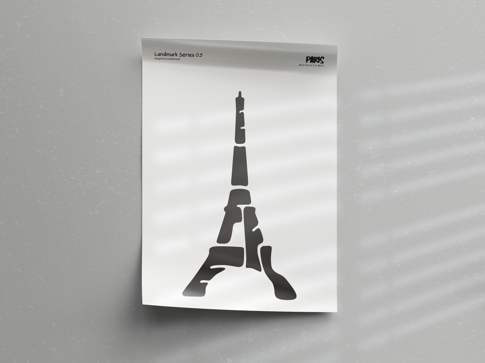 Eyfel Kulesi Poster – Paris, Fransa Duvar Dekoru, Mimari İllüstrasyon, Şehir Posteri