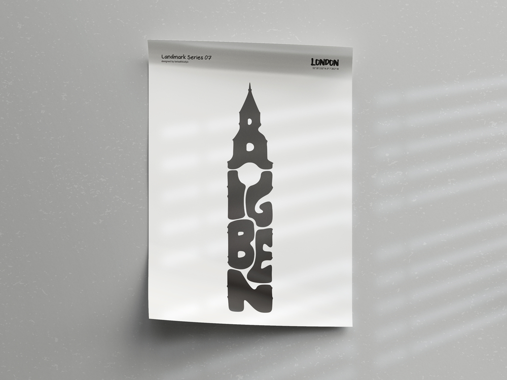 Big Ben Poster – Londra, İngiltere Duvar Dekoru, Mimari İllüstrasyon, Şehir Posteri