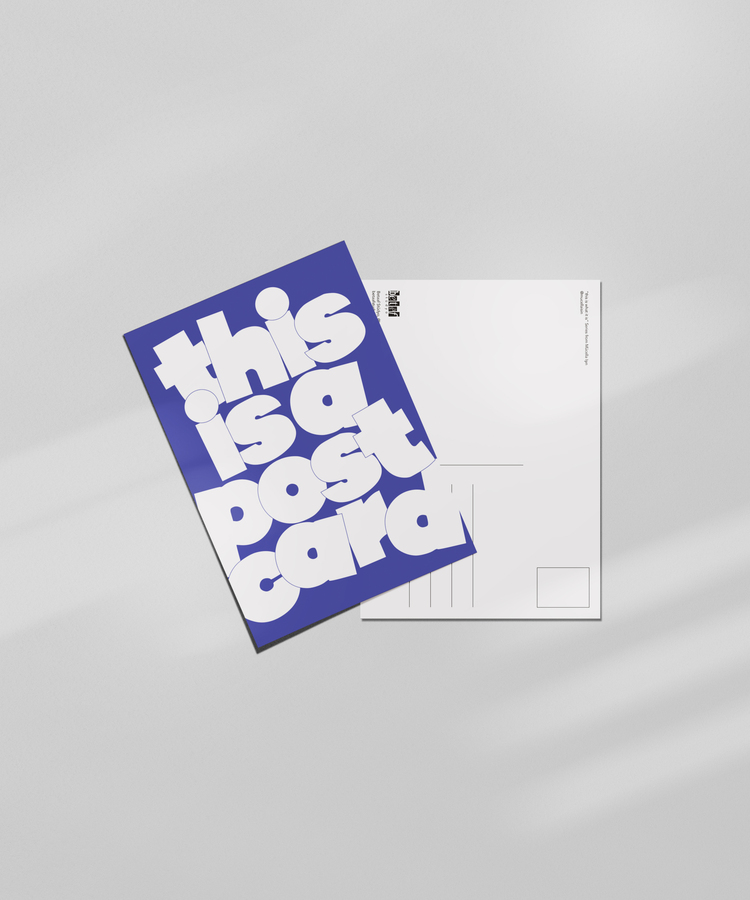 This is a Postcard - Tipografik Kartpostal- "This is what it is!" Serisi