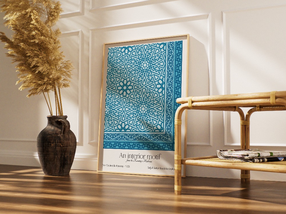 Karatay Medrese İç Motif Poster - "Motif" Serisi - Konya Temalı Mimari Poster