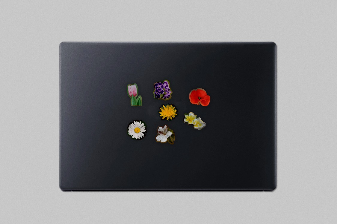 Çiçekler Sticker Pack | Dekoratif Çiçek Sticker Seti (15x10 cm)