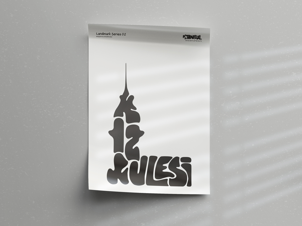 Kız Kulesi Poster – İstanbul Duvar Dekoru, Mimari İllüstrasyon, Şehir Posteri