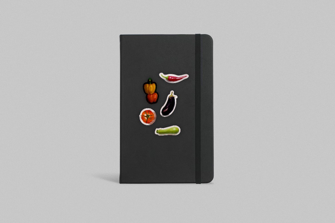 Sebzeler Sticker Pack | Dekoratif Sebze Sticker Seti (10x10 cm)