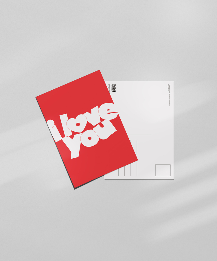 I love you (seni seviyorum) - Tipografik Kartpostal- "This is what it is!" Serisi