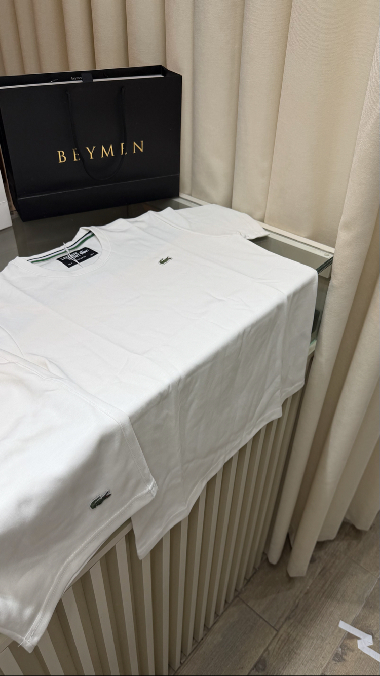 Lacoste Premium Beyaz Şort Takım