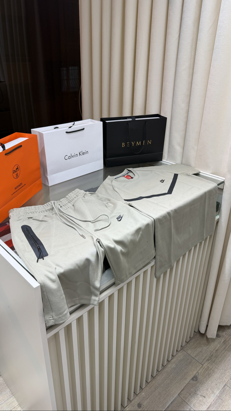 Nike Premium Bej Şort Takım
