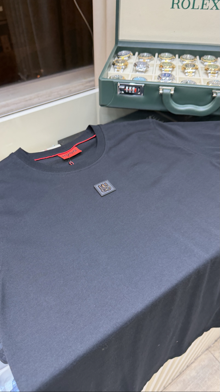 Hugo Göğüs Logo Siyah T-Shirt