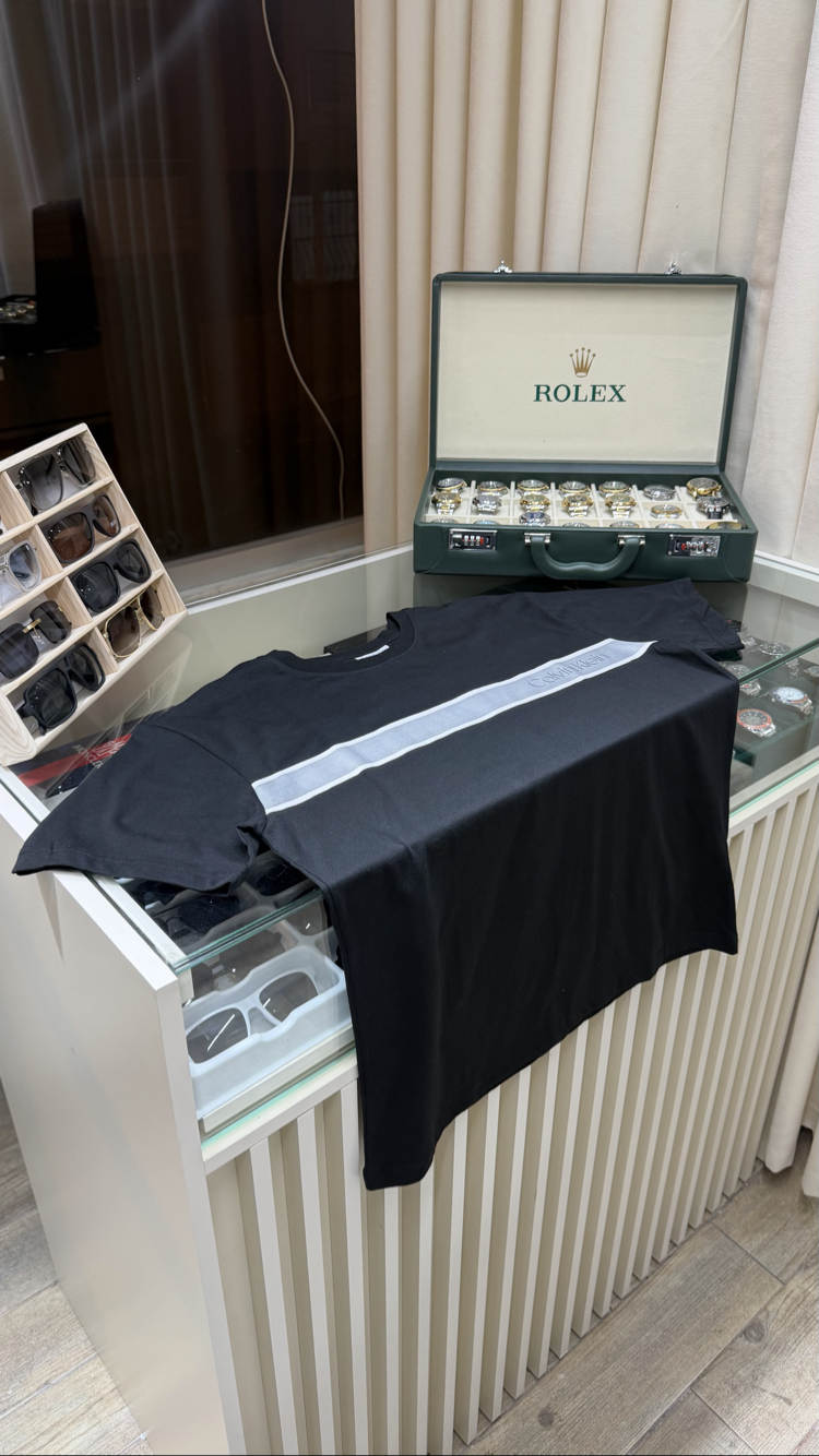 Calvin Klein Göğüs Baskılı Siyah T-Shirt