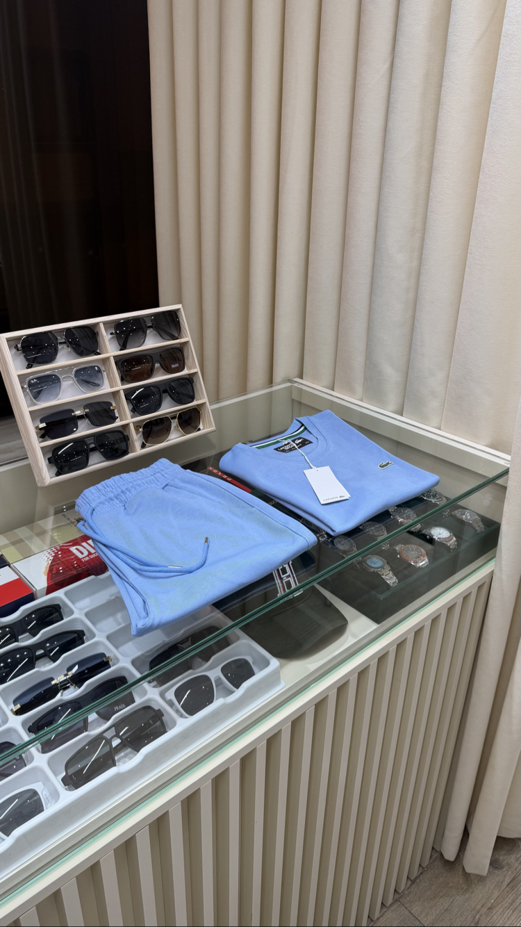 Lacoste Premium Mavi Şort Takım