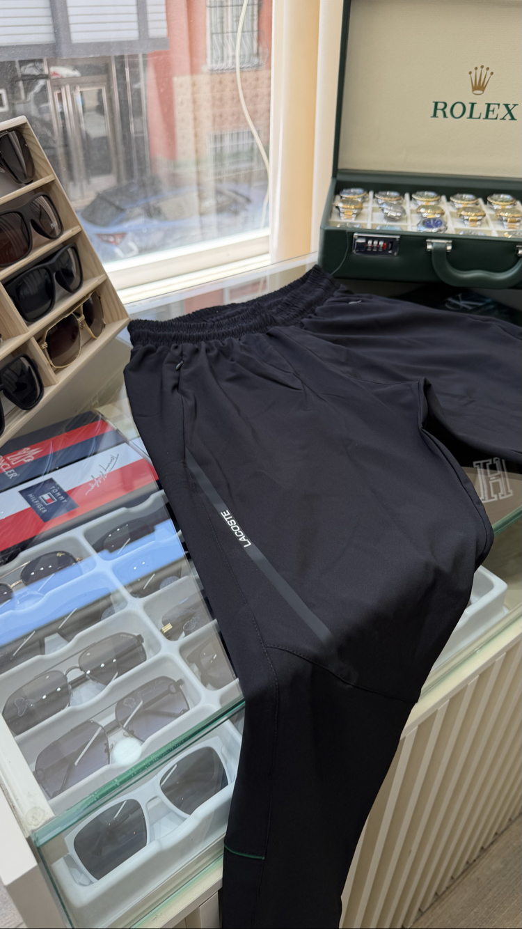 Lacoste Paraşüt Siyah Eşofman Altı