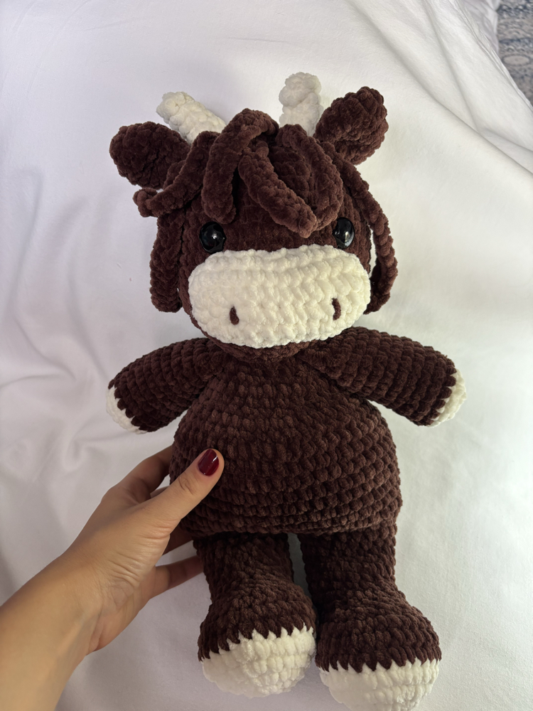 El Yapımı Amigurumi İskoç İneği