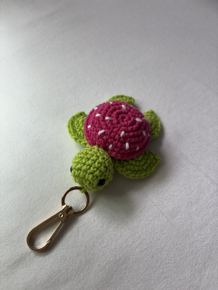 Meyveli Kaplumbağa Amigurumi Anahtarlık / Çanta Charmı