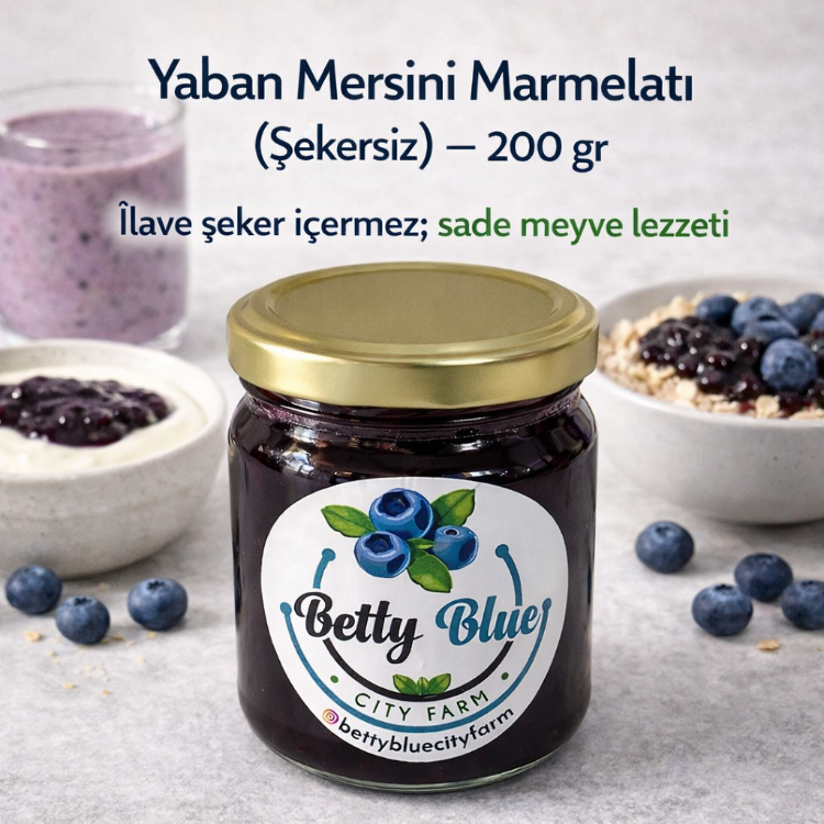 Yaban Mersini Marmelatı (Şekersiz) — 200 gr