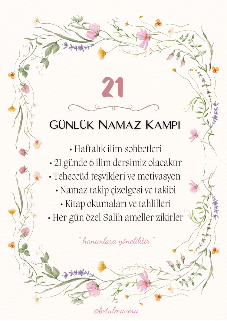 21 Günlük Namaz Kampı