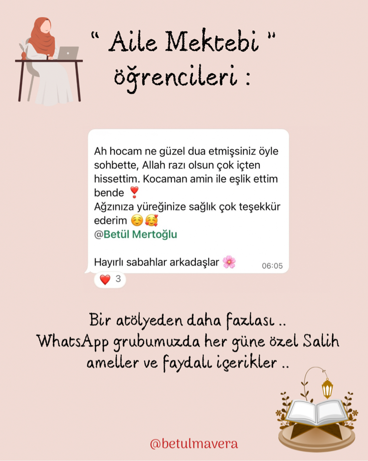 “ Aile Mektebi ” Online Atölye
