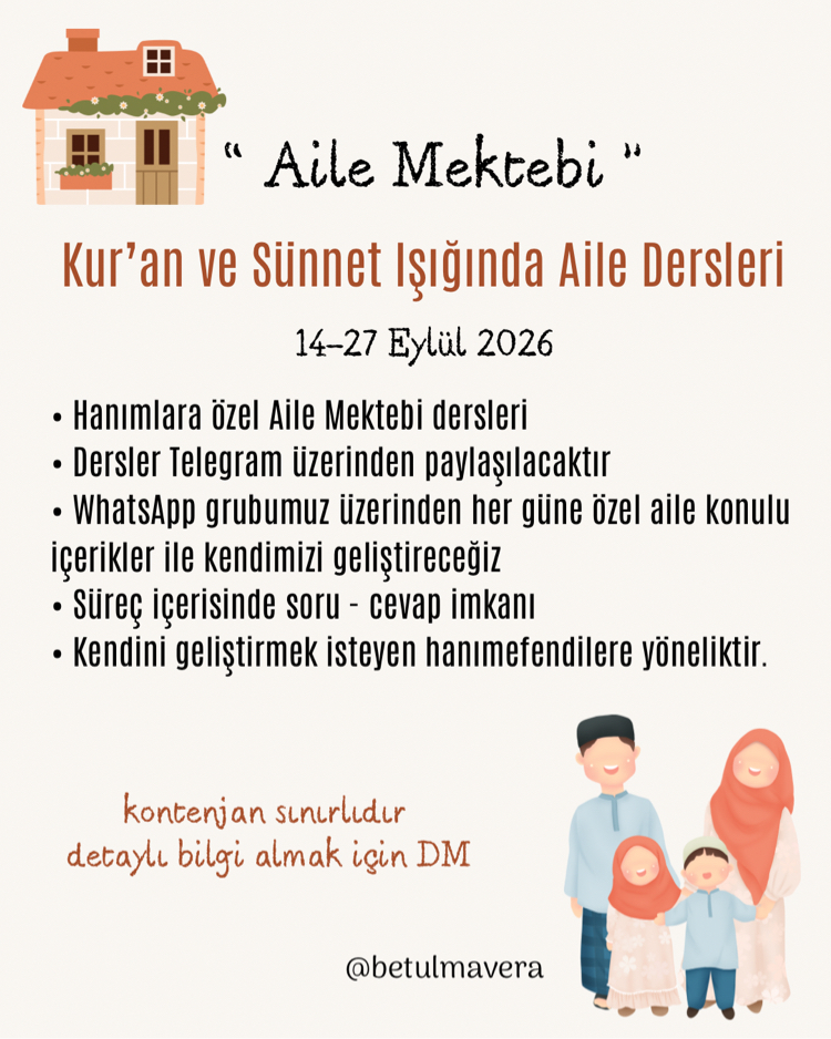 “ Aile Mektebi ” Online Atölye