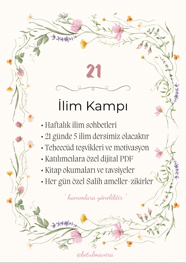 21 Gün İlim Kampı 