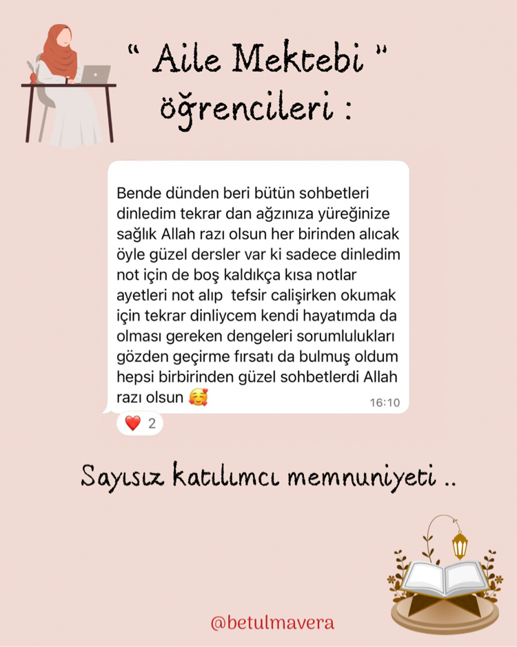 “ Aile Mektebi ” Online Atölye