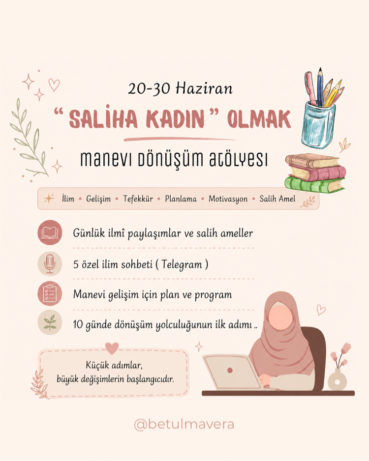 Saliha Kadın Olmak Manevi Dönüşüm Atölyesi