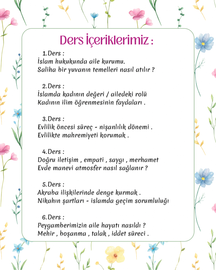 “ Aile Mektebi ” Eğitimi