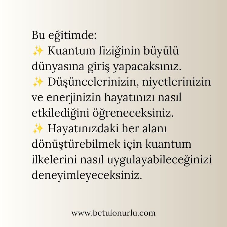 Kuantum Temel ve Master Eğitimi 