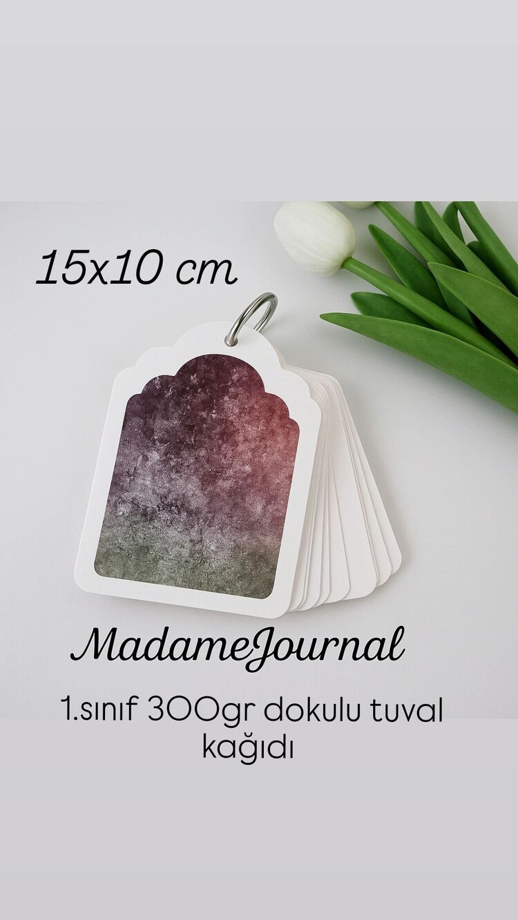 Üstü şekilli defter Büyük Boy