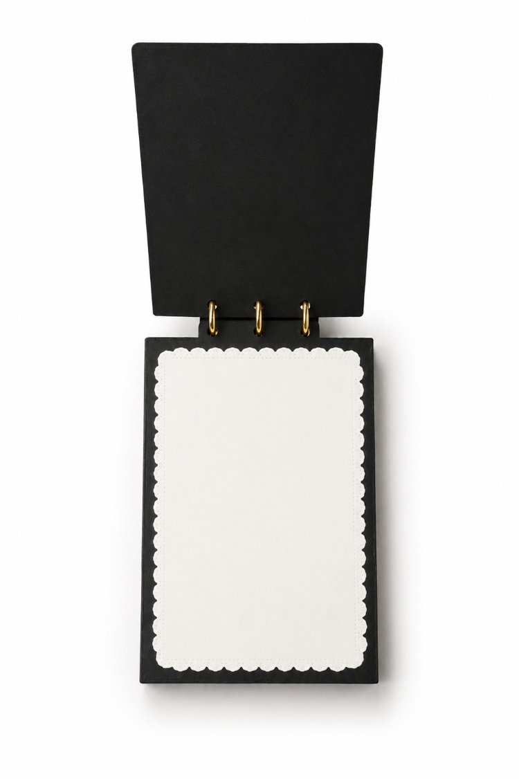 Black serisi dantelli Defter