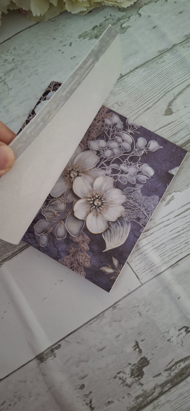 Mor tema scrapbook kağıt