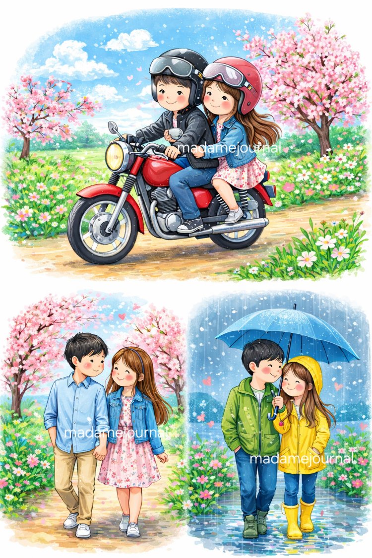 Romantik seri Sticker Set