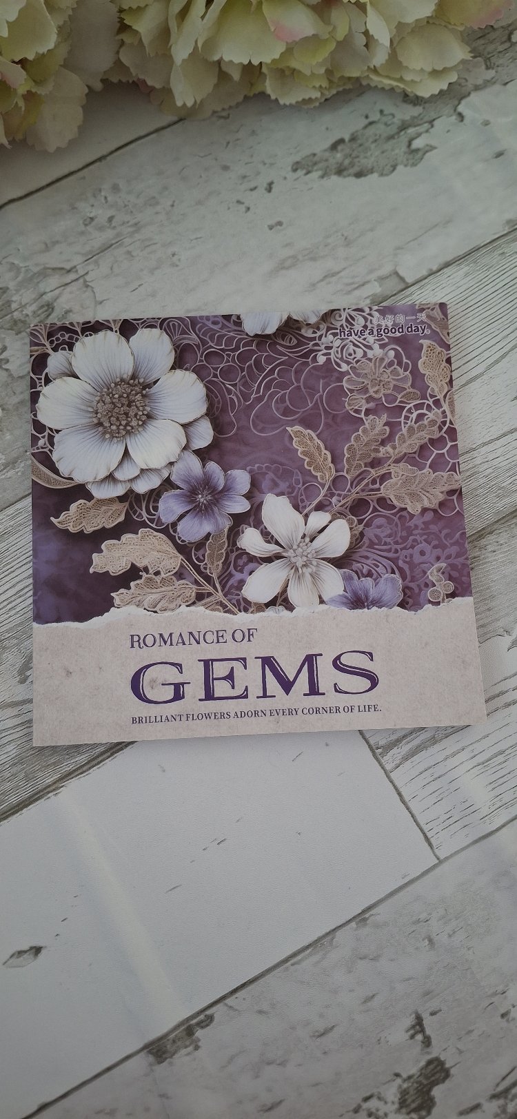 Mor tema scrapbook kağıt